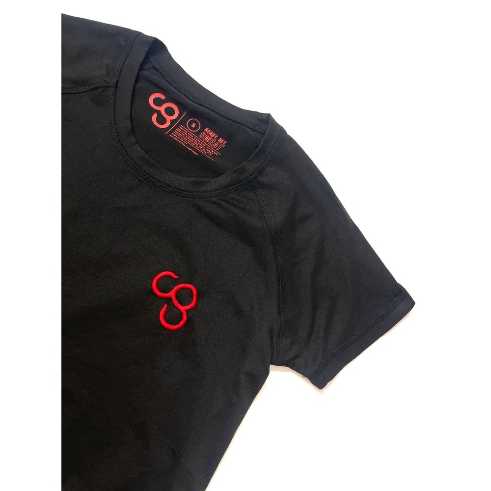 C9 Champion Womens Short Sleeve Running Workout Gym Shirt Black Size Small 0354